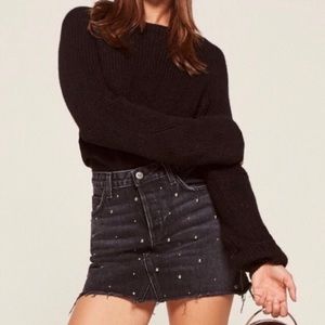 Reformation denim skirt